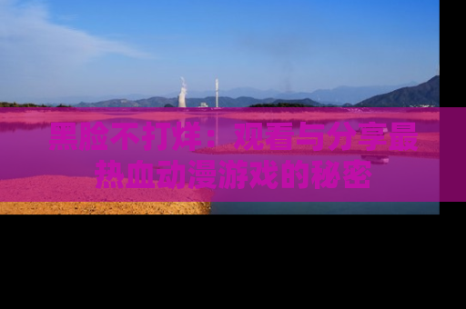黑脸不打烊：观看与分享最热血动漫游戏的秘密