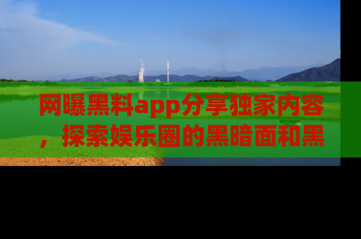 网曝黑料app分享独家内容,探索娱乐圈的黑暗面和黑料