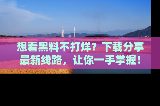 想看黑料不打烊?下载分享最新线路,让你一手掌握!